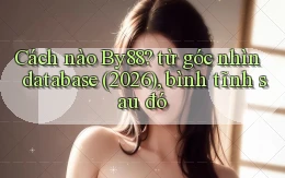Cách nào By88 từ góc nhìn database (2026), bình tĩnh sau đó