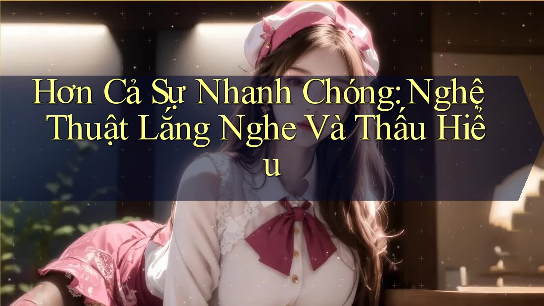 Hơn Cả Sự Nhanh Chóng: Nghệ Thuật Lắng Nghe Và Thấu Hiểu Hơn Cả Sự Nhanh Chóng: Nghệ Thuật Lắng Nghe Và Thấu Hiểu