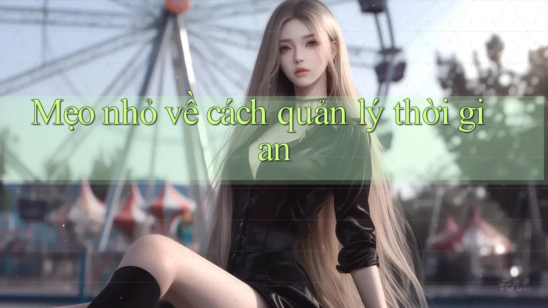 Mẹo nhỏ về cách quản lý thời gian Mẹo nhỏ về cách quản lý thời gian